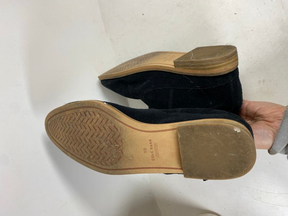 Cole Haan Rayna Hidden Wedge Booties Black Suede Women's 9B